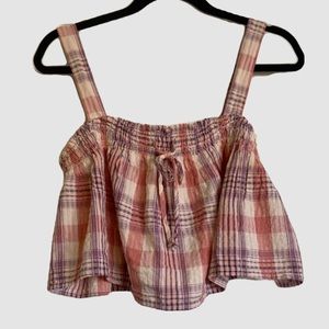 American Eagle Cropped Smock Top